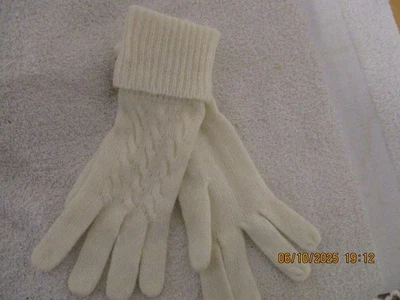 CODELLO Paar Damen Strickhandschuhe Wolle Finger Handschuhe Umschlag Zopf Muster