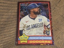 2025 Topps Heritage #395 Teoscar Hernandez Burgundy Sparkle Nmmt+