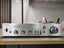 Toshiba SB-225 Stereo Amplifier - Silver Vintage Hi-Fi - Rare & Fully Working