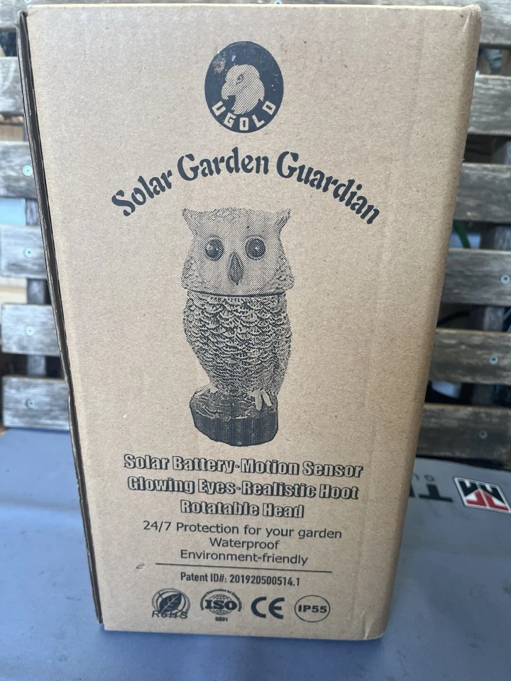 Nuevo🦉🔥🦉Decoración de búho solar con detección de movimiento y efectos de sonido realistas Foto 4 de 4