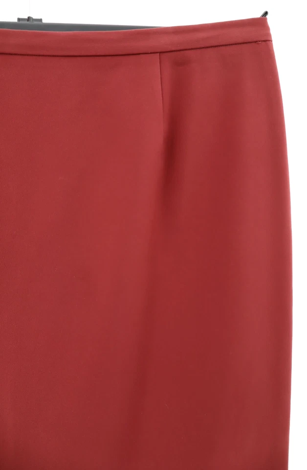 Falda lápiz recta para mujer EAST 5TH 100 % poliéster carrera roja talla 20WP Plus Foto 4 de 4