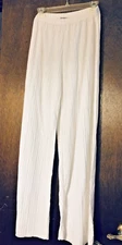 Women’s Size M Inseam 30” Polyester Elastic Waist 30-34” White SOSTANZA Pants