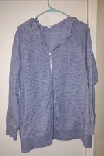 Ideology Women's Plus 3X Full Zip Purple Hoodie Sweatshirt Long Sleeve