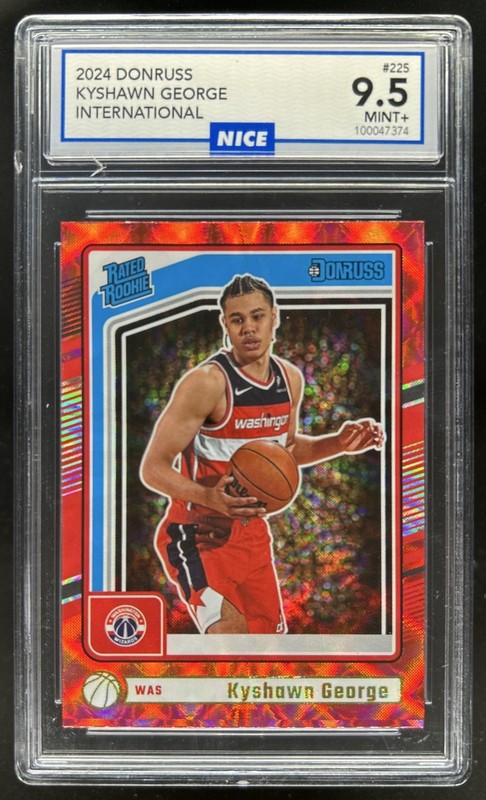 2024-25 Panini Donruss Kyshawn George International Rated Rookie #225 NICE 9.5