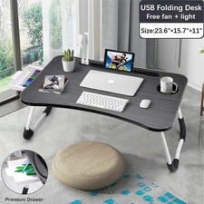 Laptop Desk, Laptop Bed Stand Foldable, Reading  Writing Holder with Drawer  