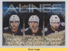 2024-25 Upper Deck Series 1 A-Lines Gold Johnny Gaudreau Adam Fantilli READ 1se3