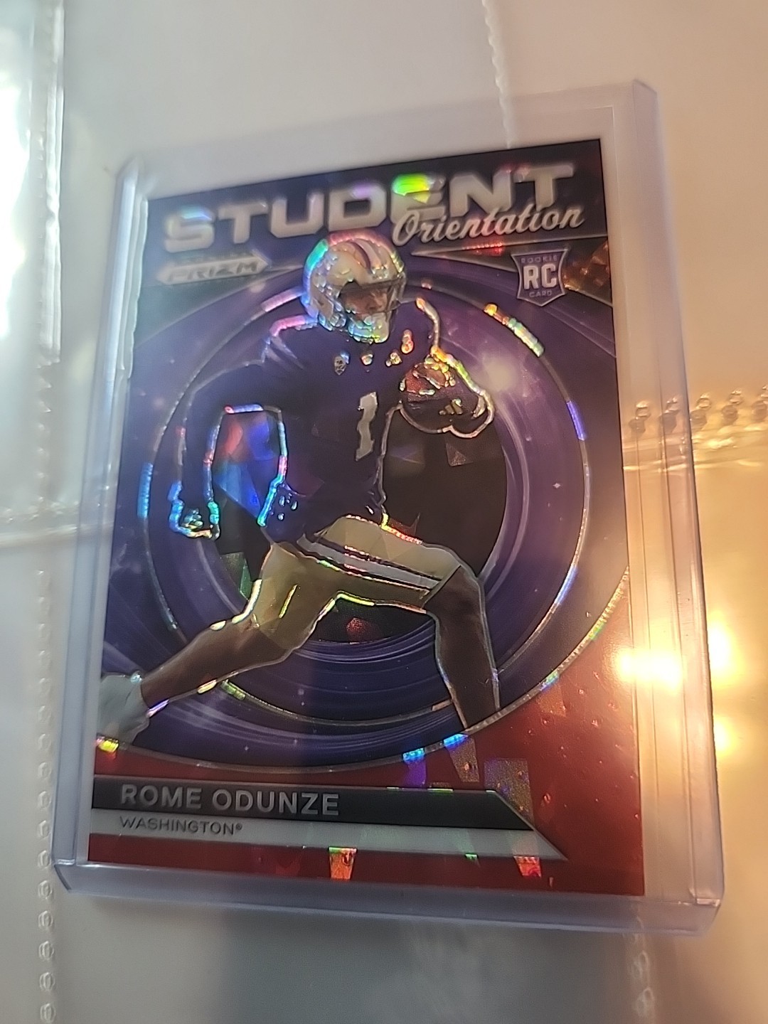 ROME ODUNZE #SO-RO 2024 PANINI PRIZM DRAFT PICKS STUDENT ORIENTATION RED ICE