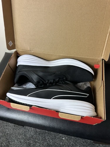 Puma Transport Black White Trainers UK 9 Brand New Boxed