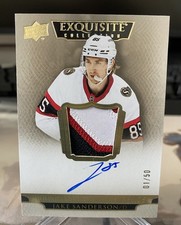 2022-23 The Cup Jake Sanderson Exquisite RC Auto Patch 01/50 FIRST PRINT RPA 3cl