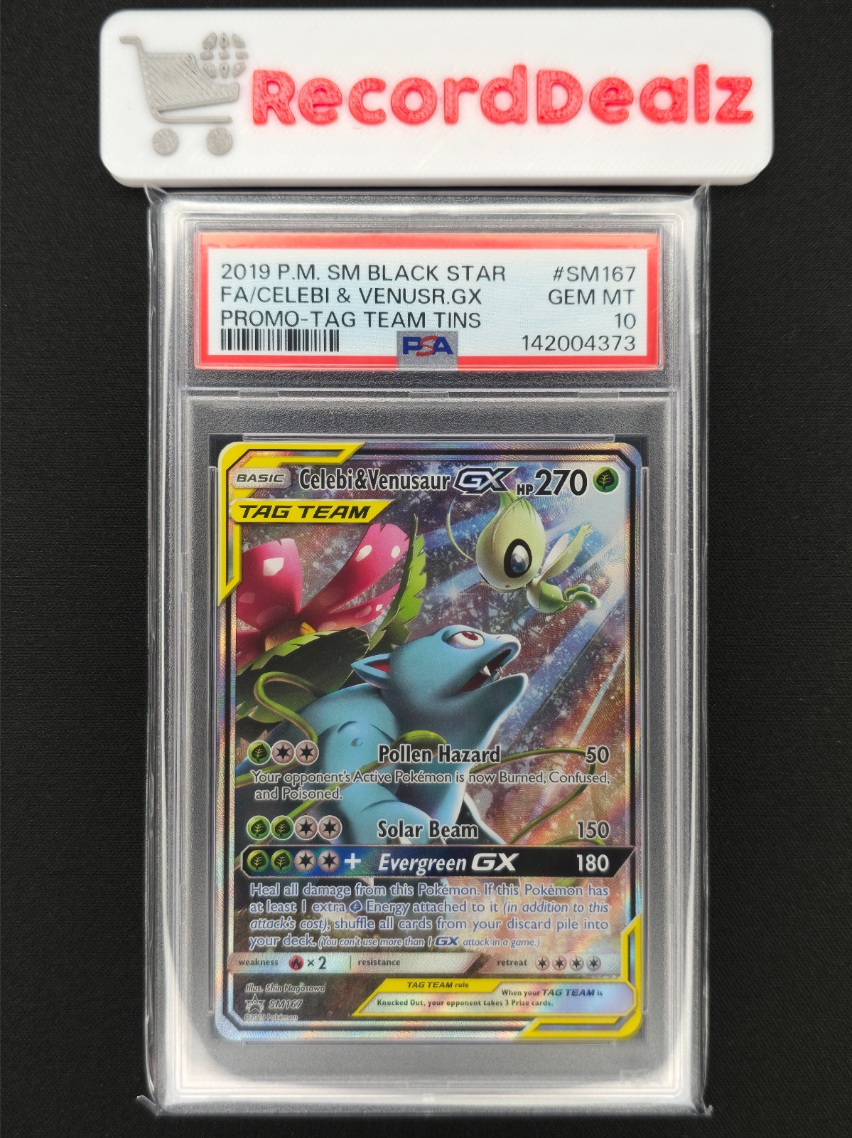 PSA 10 | Celebi & Venusaur GX SM167 | 2016 SM Promos | Pokemon Card