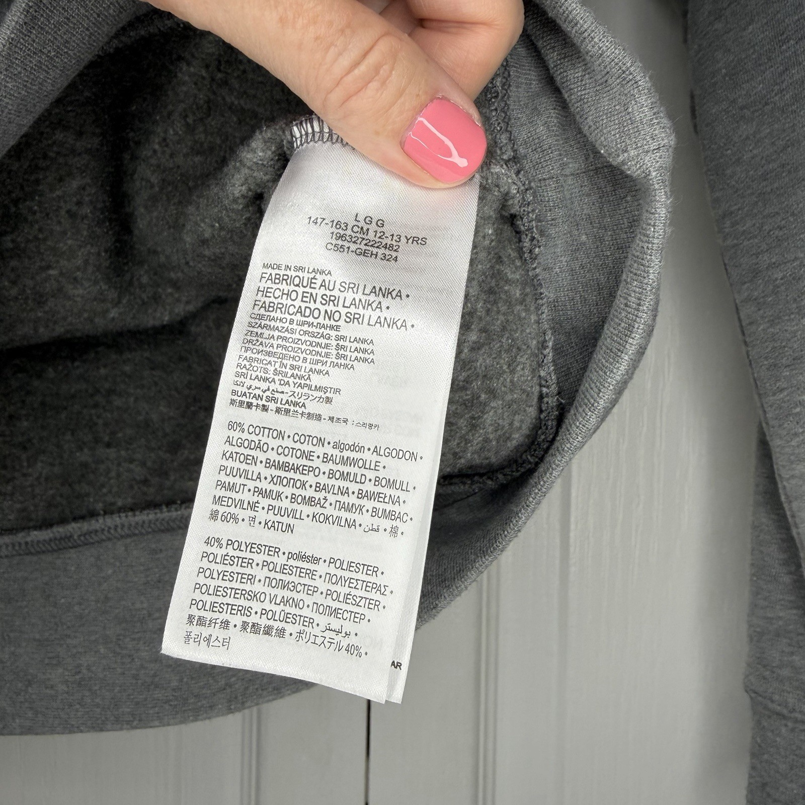 Jordan Boys Gray Pullover Hoodie with Iconic Logo jump man large 12–13 years thumbnail 6