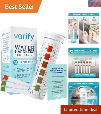 Water Hardness Testing Strips - 150 Count for Reliable Home & Health Monitoring