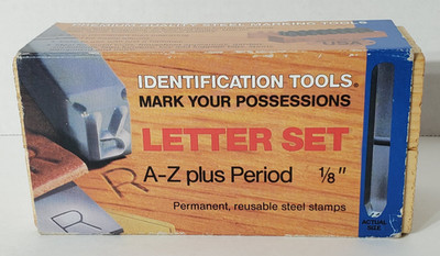 Young Bros Stamp Works 1/8 inch Steel Set 27 Letter Character Set 03271 USA