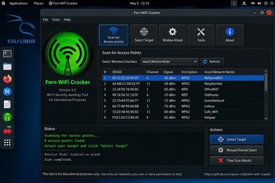 Fern WiFi Cracker Educational Tutorial 