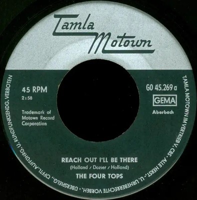 Four Tops Reach Out (Ill Be There) / Until You Love Someone NEAR MINT Tamla