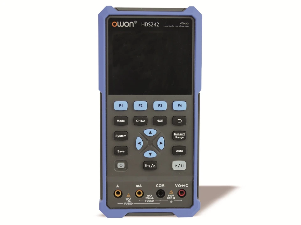 OWON LCD-Oszilloskop mit Multimeter, HDS242, 2-Kanal, 40 MHz - Bild 2 von 4
