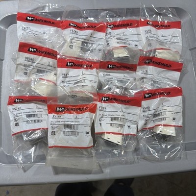 LOT OF 12 WIREMOLD V5785 STL  COMB CONNECTOR IVORY Fast Free Shipping