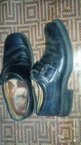 Men Ecco Heels Black Leather 42 #3SRG