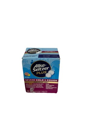 Alka-Seltzer Plus Severe Cold & Cough CITRUS Fizz 24 Tablets Exp. 07/2025