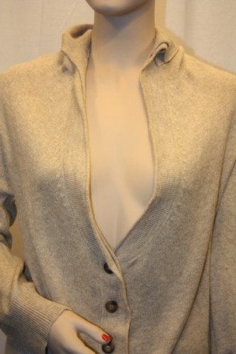 NUEVA CHAQUETA DE PUNTO BCBG HEATHER BEIGE TALLA M - Imagen 2 de 6