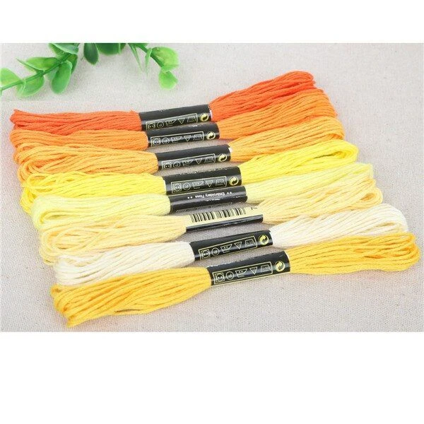 Cotton Embroidery Thread 8Pcs 8Meters/Pc Anchor Stitch Multi Color Craft Makings - Image 3 of 4