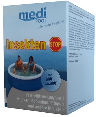 mediPOOL Insekten STOP gegen Schnaken, Mücken, Fliegen usw für 800L bis 25.000L