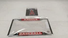 New 1 Chrome License Plate Frame & 1 Aluminum Decal Emblem MLB Los Angels Angels