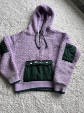 Girl  s Champion Fleece Hoodie In Light Purple  Green Small
