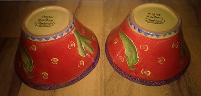 Fiesta! By Farida Zamar Ambiance Collections Hand Paint Salsa/Dip Bowls-Set of 2
