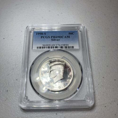 1998 S 50C Silver Kennedy Half Dollar Proof PCGS PR69DCAM - Picture 1 of 2