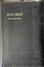 Holy Bible King James Version Red Letter Edition Zipper Books Inc Pub. USA