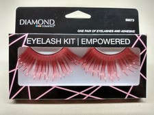 Eyelashes Metallic Red Adhesive Included Eye Lash Costume Wear Halloween