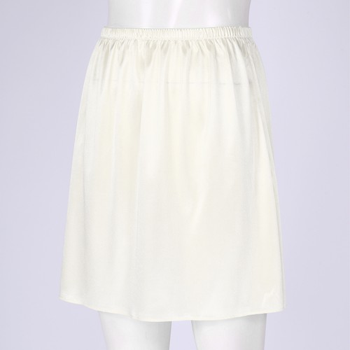 Waist Slip Half Slips Ladies Black Ivory White Underskirt Petticoat Elastic - Picture 69 of 223