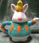Easter Bunny Ceramic Collectible Vintage Tea Pot By Russ Berrie And Company