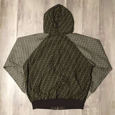 2006 FENDI × BAPE ZUCCA ZIP HOODIE a bathing ape NIGO Kanye brown