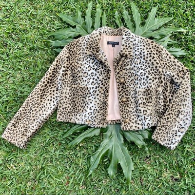 cropped leopard print jacket