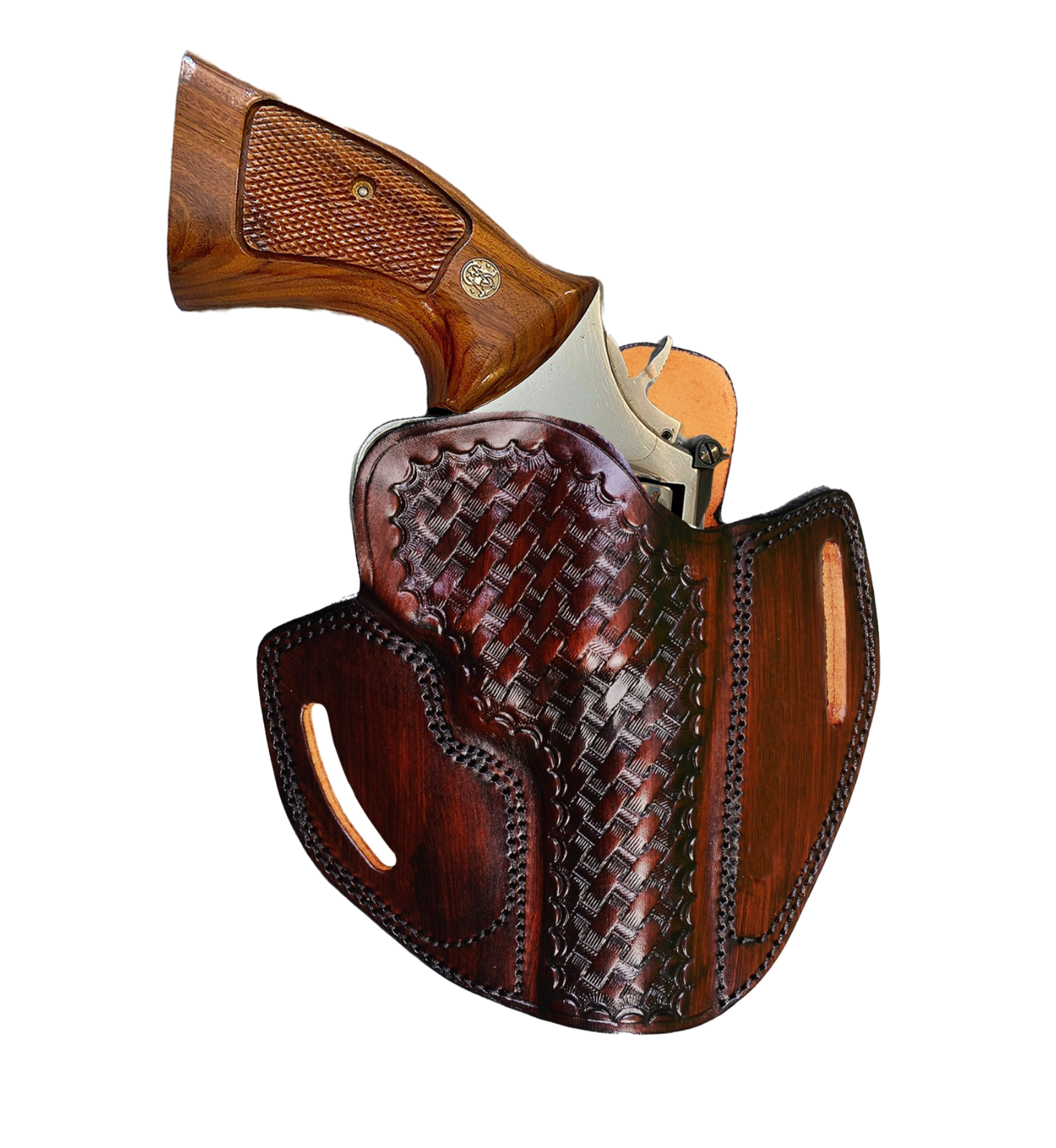 Leather Belt Holster Fits Colt Python, King Cobra .357 Magnum - Revolver Holster-image