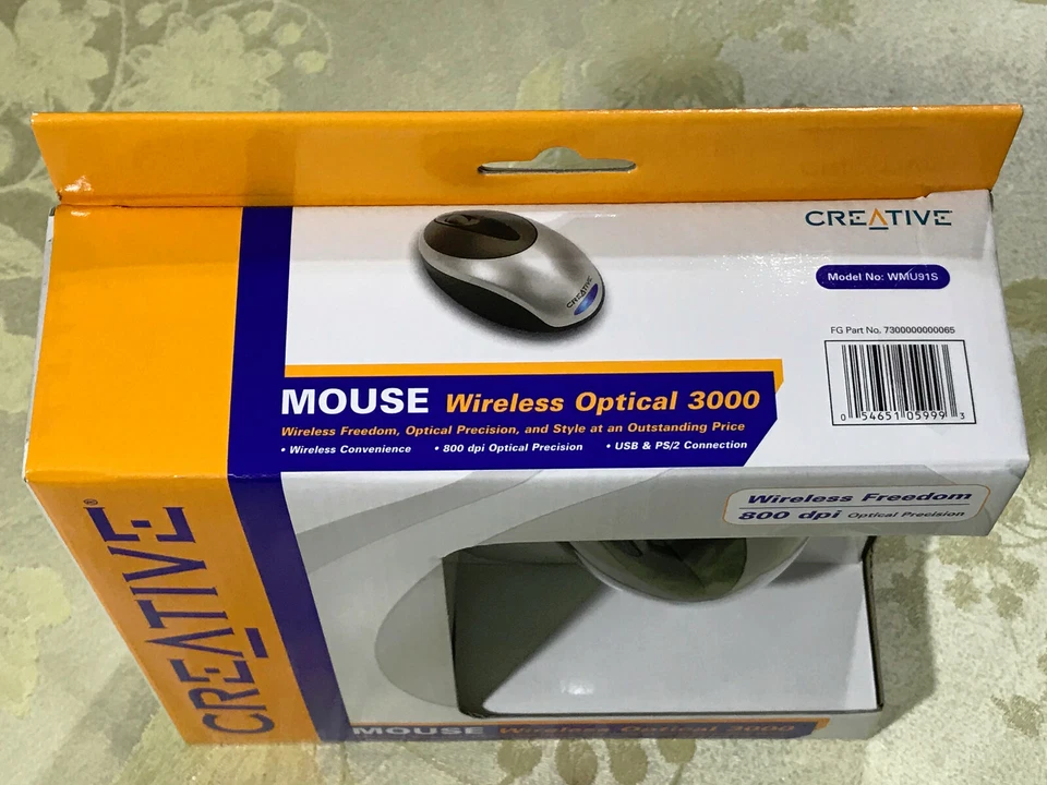 Creative Wireless Freedom Optical Mouse 3000 WMU91S 800dpi USB & PS/2 Connection - Image 3 of 4