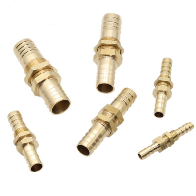 Motorsport Bulkhead Fitting Brass Barb Pipe Hose Tube Connector Adapter Fuel Oil