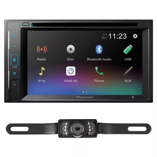 Pioneer AVH-241EX 6.2" Multimedia DVD Receiver + License Plate Backup Camera