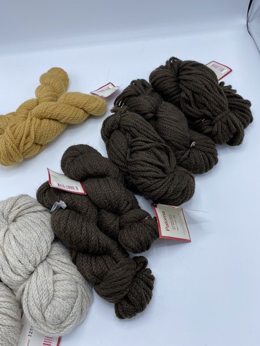 Debbie Bliss Paloma 71 yds each x 9 sk. Soft Alpaca Wool Brown/Oatmeal/Gold