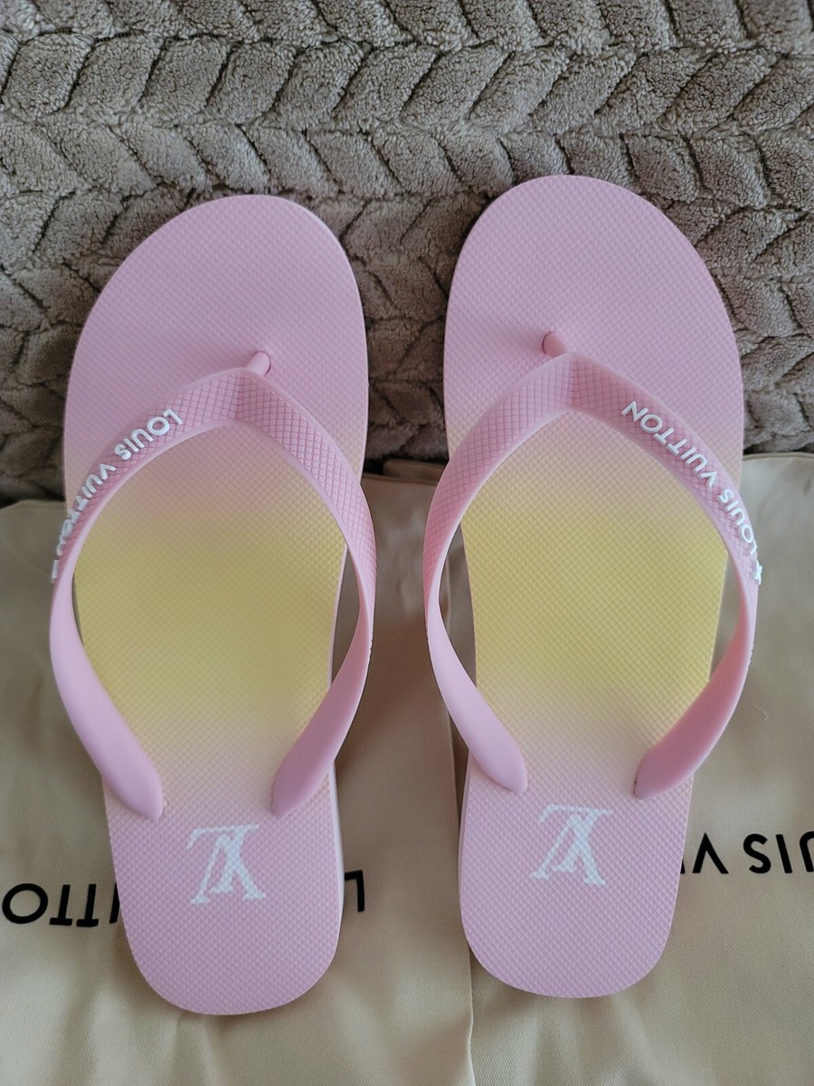LOUIS VUITTON BY POOL SUNBATH FLAT SONG FLIP FLOP WEDGE 1IN