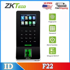 ZKTeco F22 TCP/IP 2.4" ID Wi-Fi Fingerprint Time Clock Access Control Machine