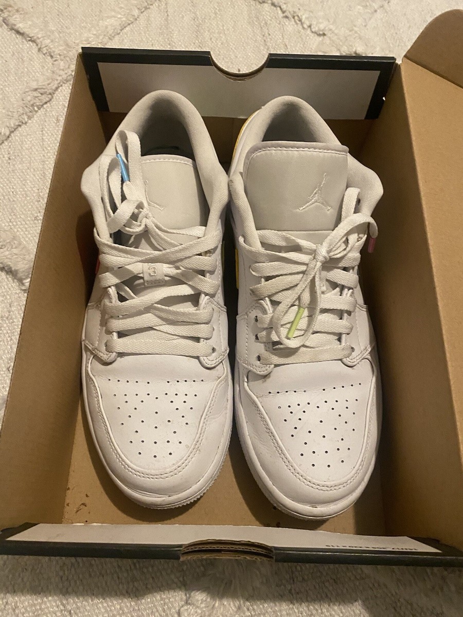 Size 9.5 - Air Jordan 1 Low Multi-Color Swoosh for sale online | eBay