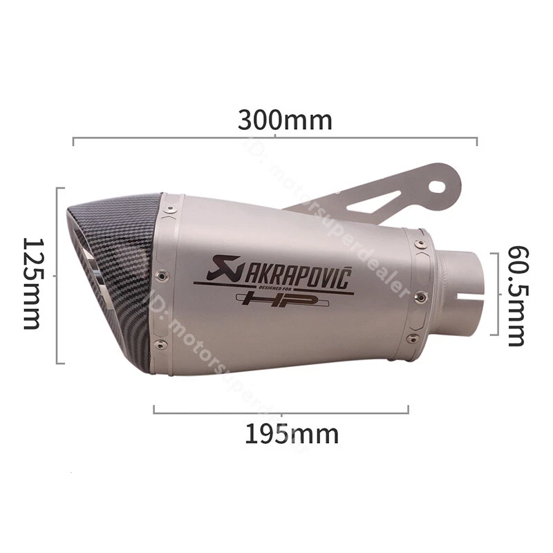 Puntas de silenciador de tubo de escape 60 mm deslizables para BMW S1000RR 2010-2014 Foto 4 de 4