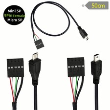Micro USB Mini USB Male to Dupont 5Pin Female Header Motherboard Adapter Cable