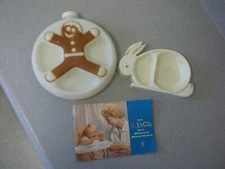 Evenflo and Lustron children's bowls/ dishes Gingerbread figure and Rabbit