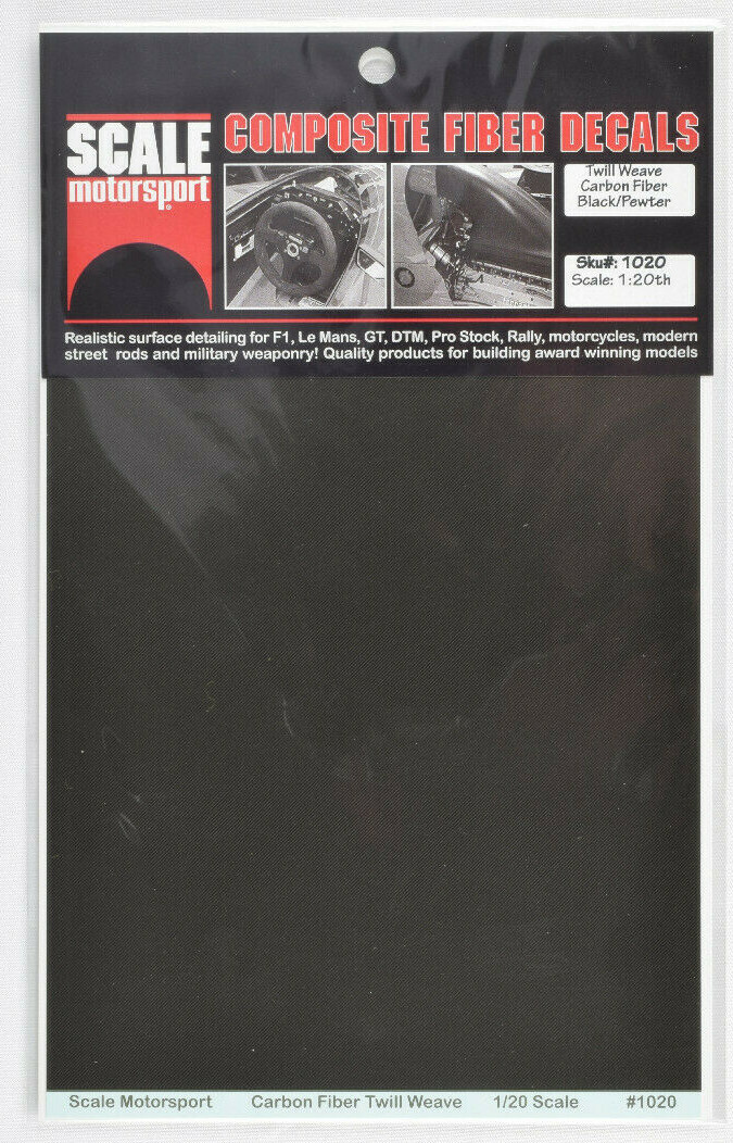 Наклейка на водную горку Scale Motorsport 1/20 из углеродного волокна саржевого переплетения 1020
