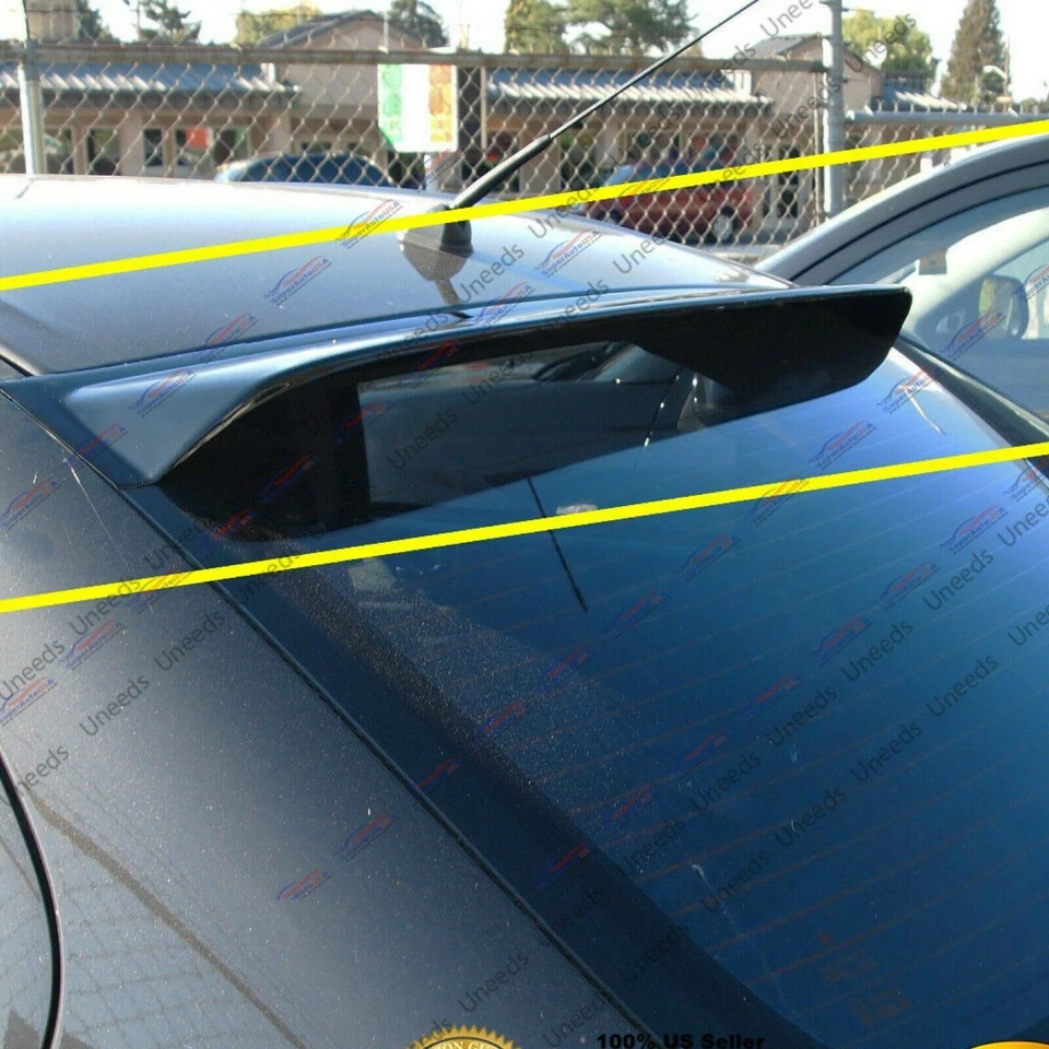 For Mitsubishi Lancer EVO 2008-17 Sedan JDM Sport Rear Roof Window Visor Spoiler - Image 2 of 4