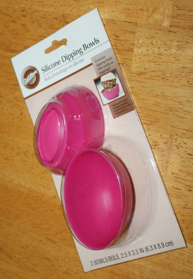 Wilton ~ SILICONE DIPPING BOWLS #1904-3131 Candy, Treats + Set of 2 - New - Pink - Image 2 of 3